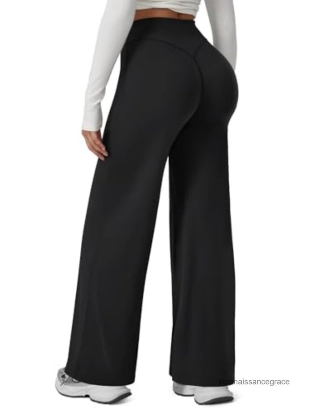 High Waisted Wide Leg Yoga Pants Women No Front Seam Workout Lounge